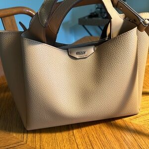 DKNY Beige Leather Tote Bag